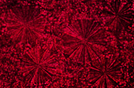 Abstract  Firework And Red Bokeh Light On Black