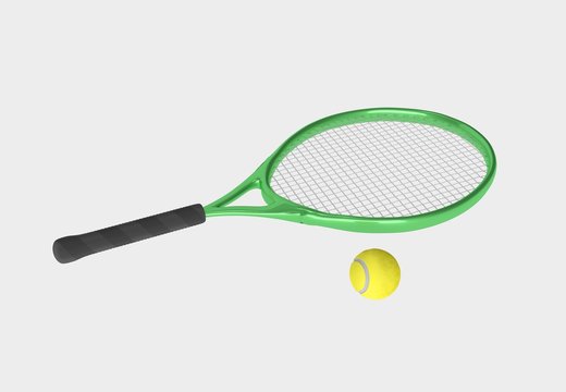 green tennis racket