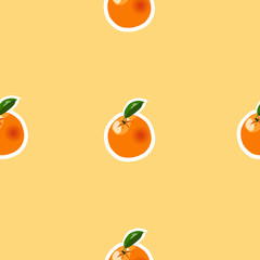 Vector orange pattern on yellow background
