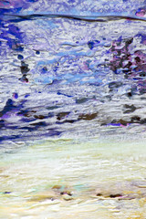 Мазки из желтой и синей краски