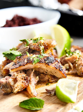 Cuban style slow roasted pork shoulder
