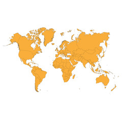 Fototapeta na wymiar World map. Vector illustration.