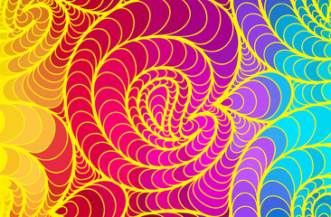 Vector wave background of doodle hand drawn lines