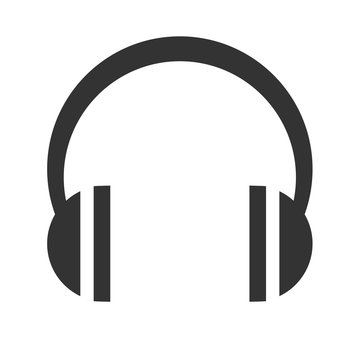 Headphones icon. Headphones logo. Simple flat picture of headphones. Vector illustration