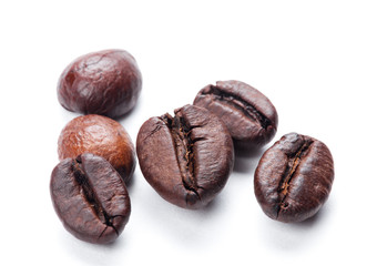 coffee beans isolated on white background