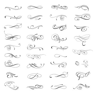 Naklejki Black swirls set