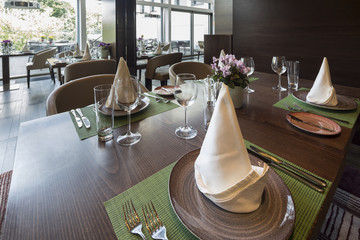 Modern restaurant interior, part of a hotel