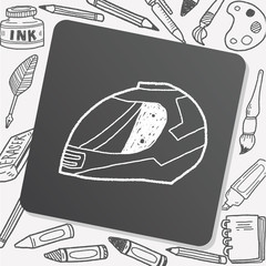 motorcycle helmet doodle