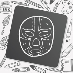mexican wrestler mask doodle