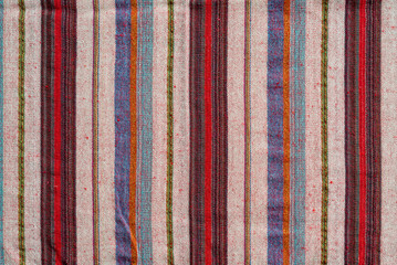 closed-up red fabric texture for background, Plaid pattern background.