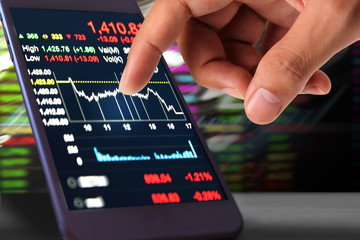 using smartphone Stock market