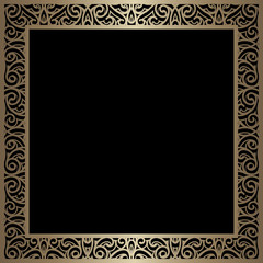 Vintage gold square frame