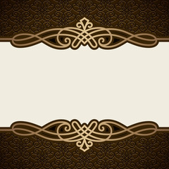 Vintage gold flourish background