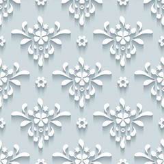 Cutout paper ornament, seamless pattern