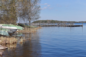 Obraz premium Boat on the dock