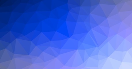 Geometric tile mosaic with blue triangles. Abstract polygonal and low poly pattern background. Ideal for screen wallpaper or other works and design.