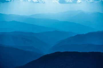 Türaufkleber Blaue Berge in den ukrainischen Karpaten © Buyanskyy Production