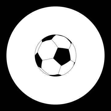 black football or soccer ball isolated black icon eps10