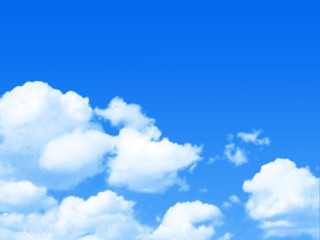 Naklejka na ściany i meble Clouds in blue the sky
