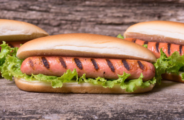 Barbecue Grilled Hot Dog
