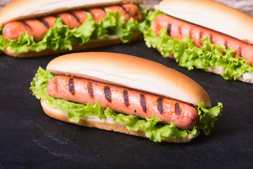 Barbecue Grilled Hot Dog