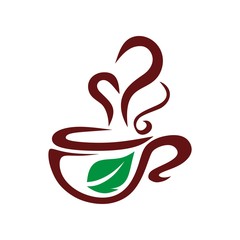 Coffe tea logo symbol vector