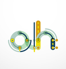 Colorful funny cartoon letter icon