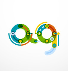 Colorful funny cartoon letter icon