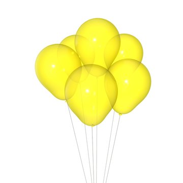 Balloons isolated on white background.