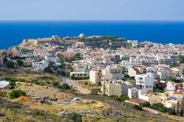 Fototapeta na wymiar Cityscape of Rethymnon, Crete, Greece