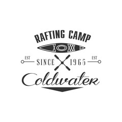 Rafting Camp Emblem Design