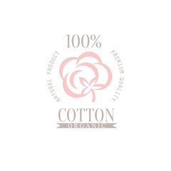 Fototapeta premium Cotton Product Logo Design
