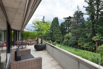 View of a modern balcony