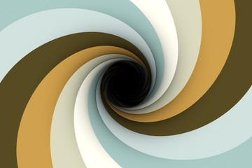 black hole in beige color, 3D illustration