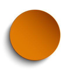Orange circle empty banner on white background.