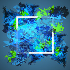 Abstract frame design. Concept cover for electronic music graphic