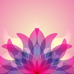 Colorful background with abstract flower.