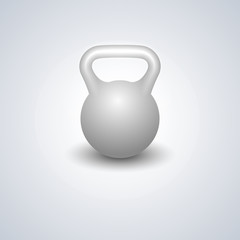Realistic kettlebell, vector illustration.