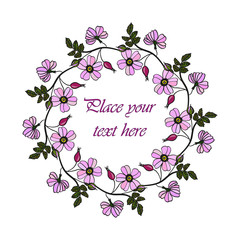 Vector round frame with the briar