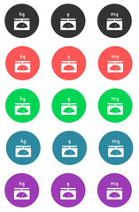 Kochsymbole - cooking icons - Gewicht - weight