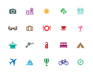 Travel icons set