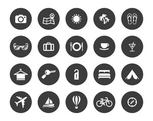 Travel icons set