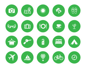 Travel icons set