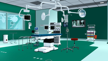 Moderner Operationssaal in einem Krankenhaus © pgottschalk