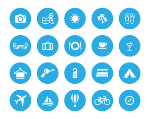Travel icons set