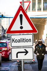 Schild 74 - Koalition