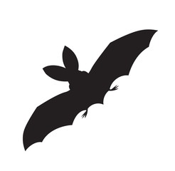 vector silhouette of a flying bat