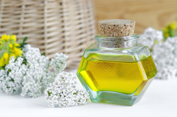 Small bottle of yarrow oil (extract, tincture, infusion)