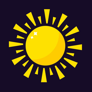Vector sun icon isolated on background. Sun Vector isolated summer icon design. Vector yellow sun symbol. Vector sun sun element. Sun weather icon vector sun logo isolated sign symbol