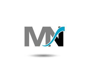 MN Logo. Vector Graphic Branding Letter Element
